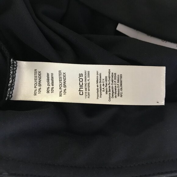 WEEKENDS BY CHICO'S -WOMEN'S 3 -BLACK POLYESTER BLEND MARESS SKORT SKIRT - Picture 10 of 10